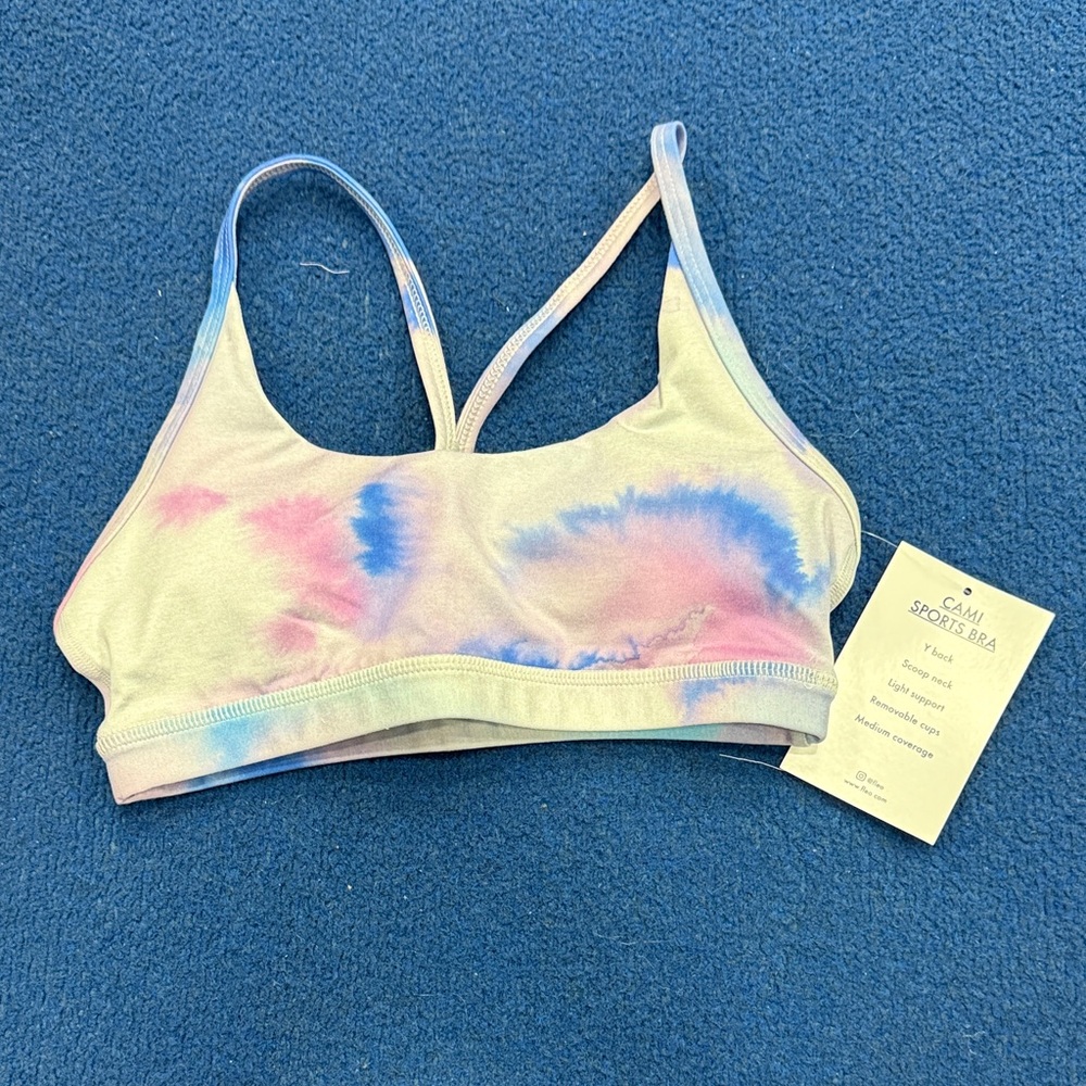 Fleo Pastel Tie-Dye Sports Bra Gymnastics/Cheer/Tumbling/Crossfit